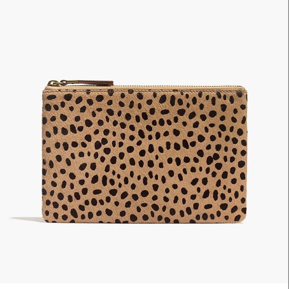 Madewell Handbags - Madewell The Leather Pouch Clutch in Printed Calf